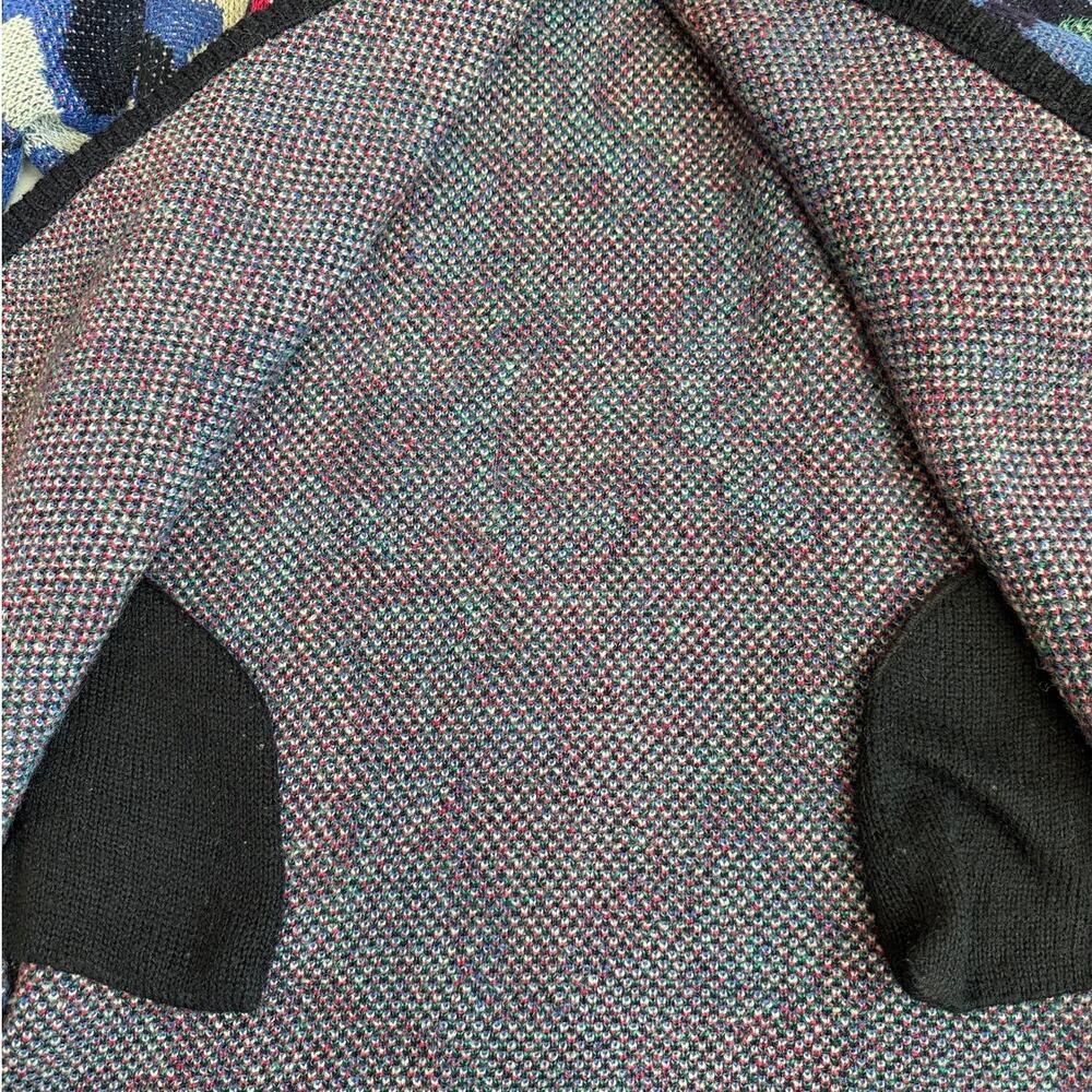 VNTG Falcon Italian Design, Multicolored, Wool, Thick, One Button Cardigan- L/XL - Picture 7 of 11